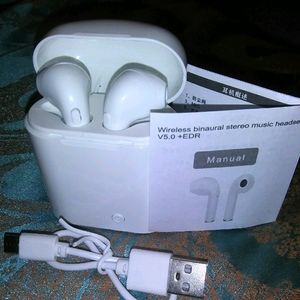 Wireless White Earbuds with charging case!